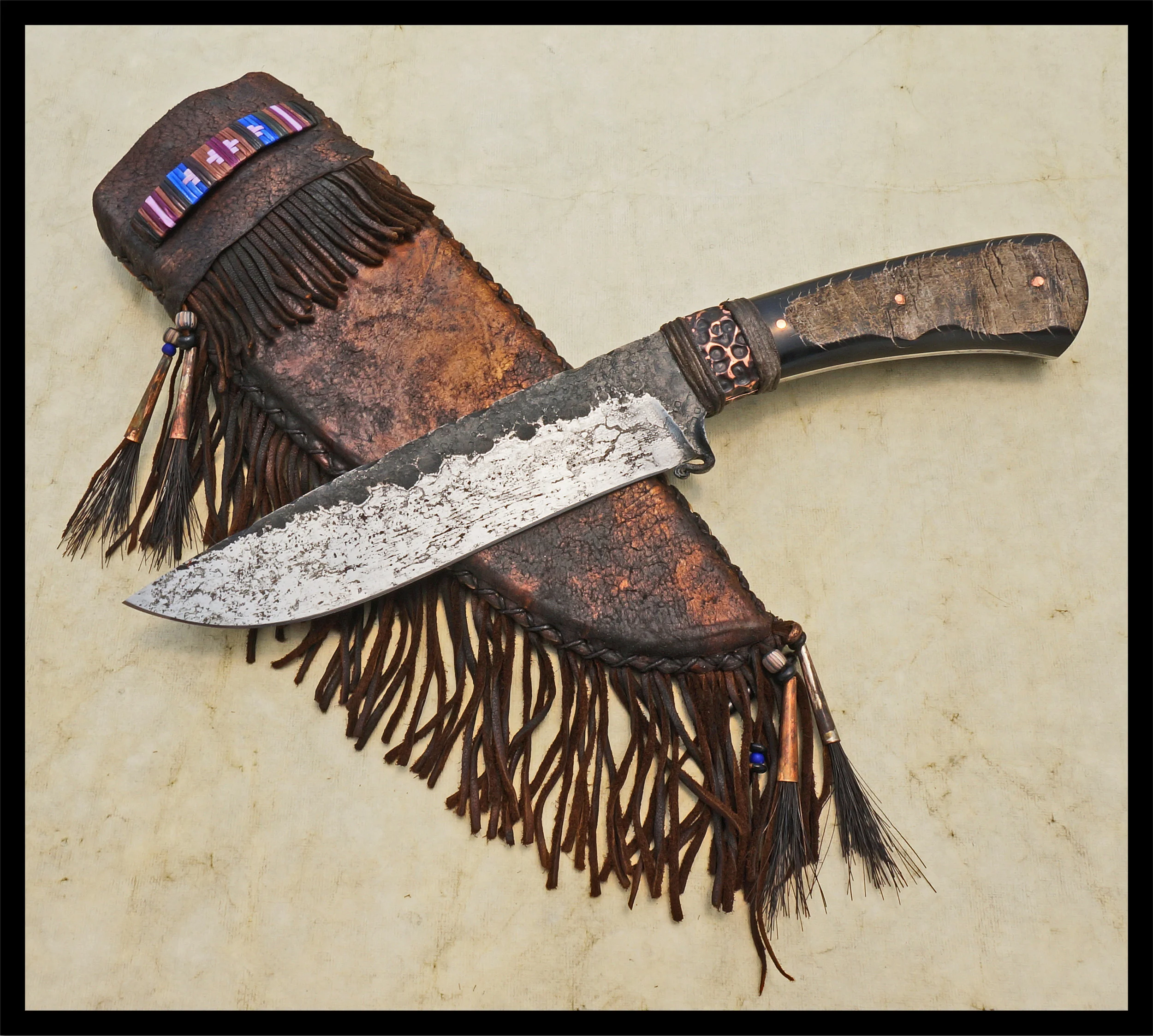 SOLD - Buffalo Belt Knife