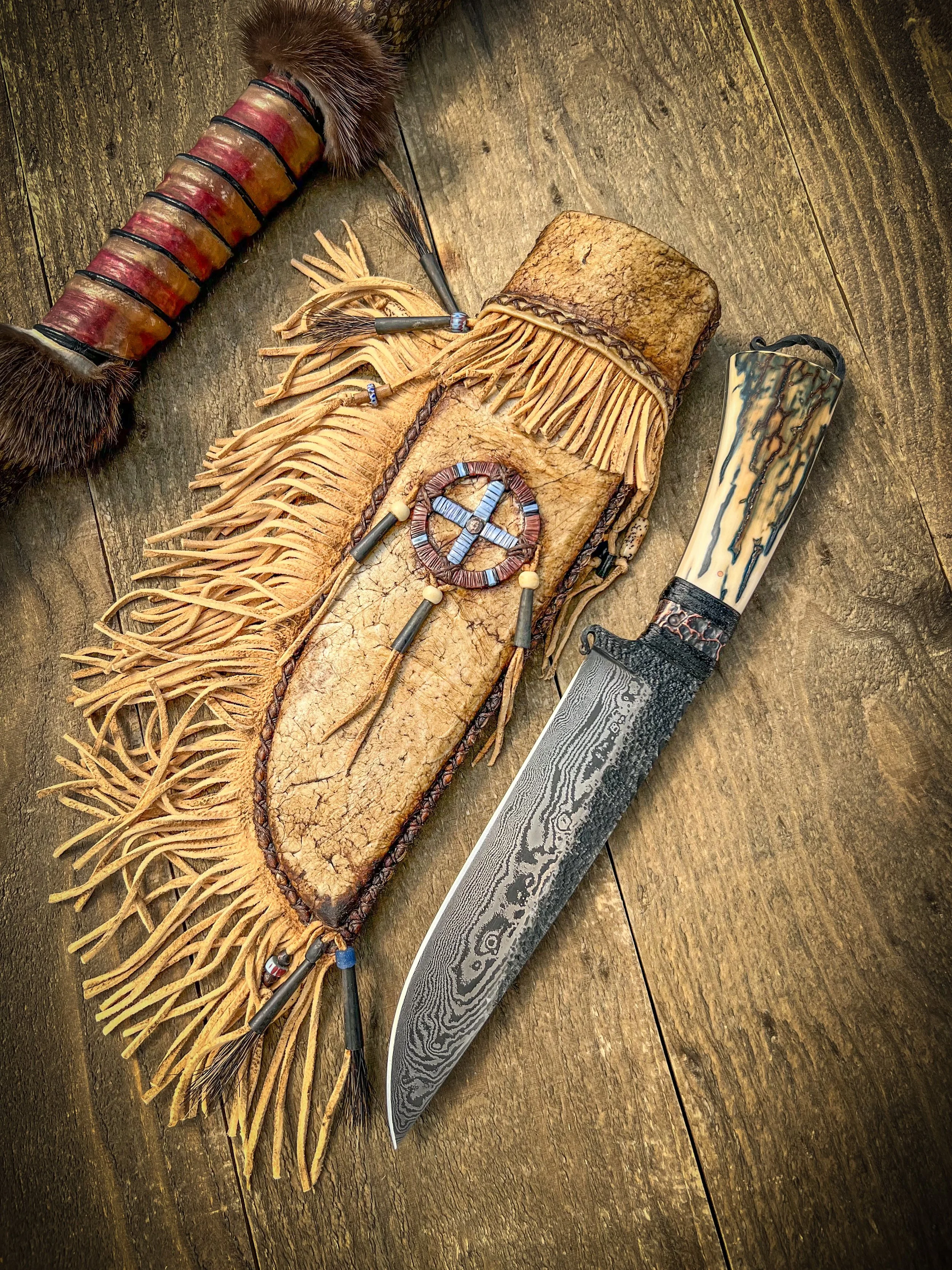 Not Available - blue mammoth ivory with Damascus