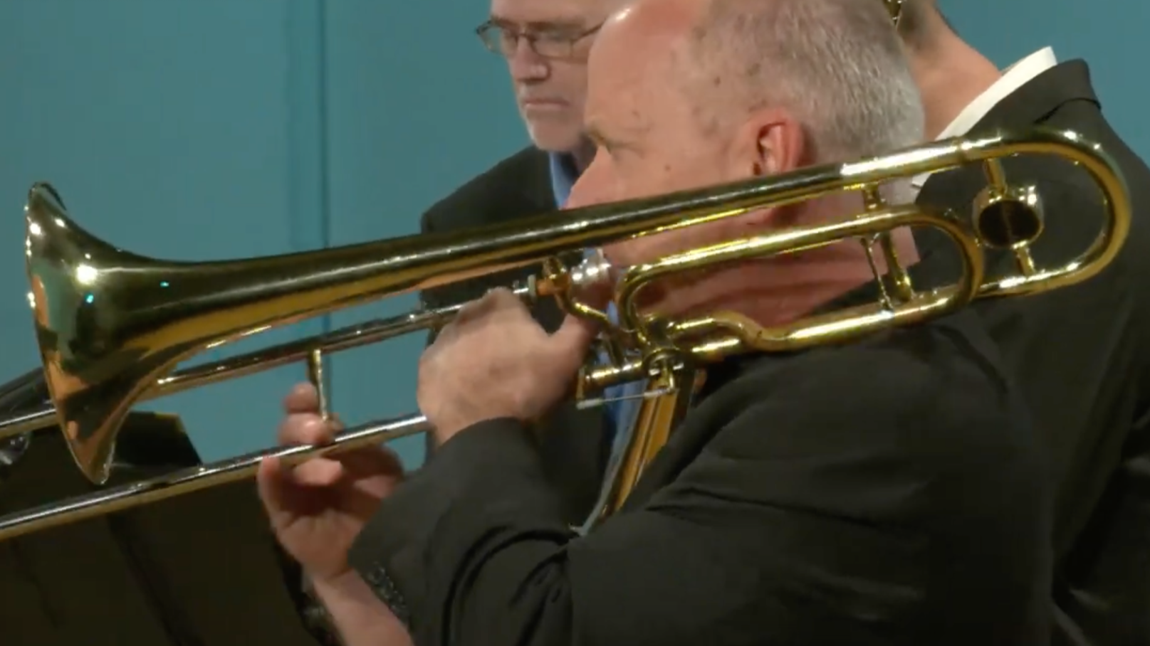 Jay Gibble playing a G valve with the Capitol Bones