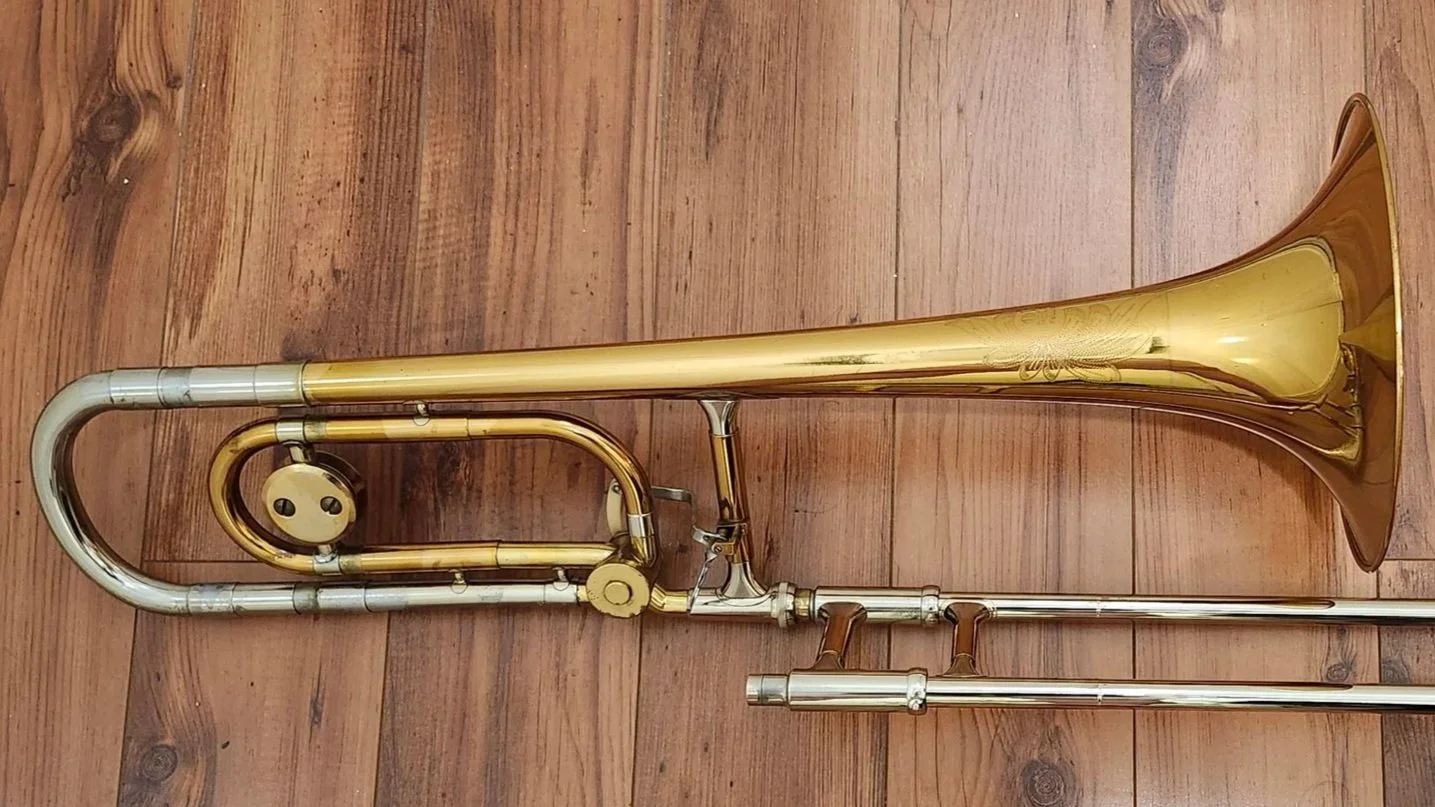 Olds R-20 cut to C with A valve (equivalent to G valve on a Bb tenor)