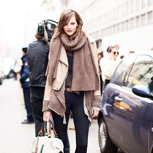 I spy #Jane #ragcuffs . I named this style after my Grandma Jane... She would be thrilled that her namesake is walking the streets of #Paris xo @amyneunsinger #founder #fashion #layers #cashmere #chic #neutrals