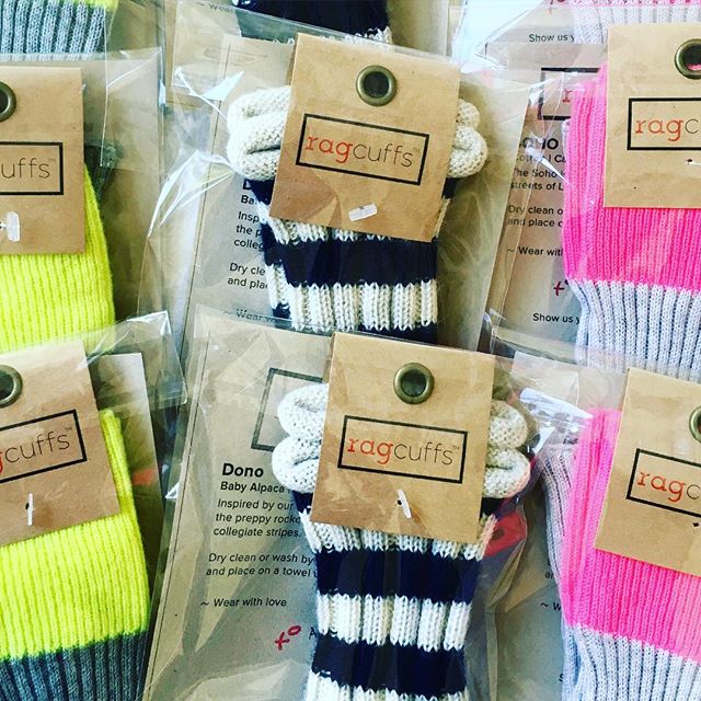 packing them up for our new partnership #RagCuffs #stripes #excitingtimesahead #neon #cashmere #cotton #blueandwhite #pulsepoint #layers #gratitude #partnership #foryourwrist