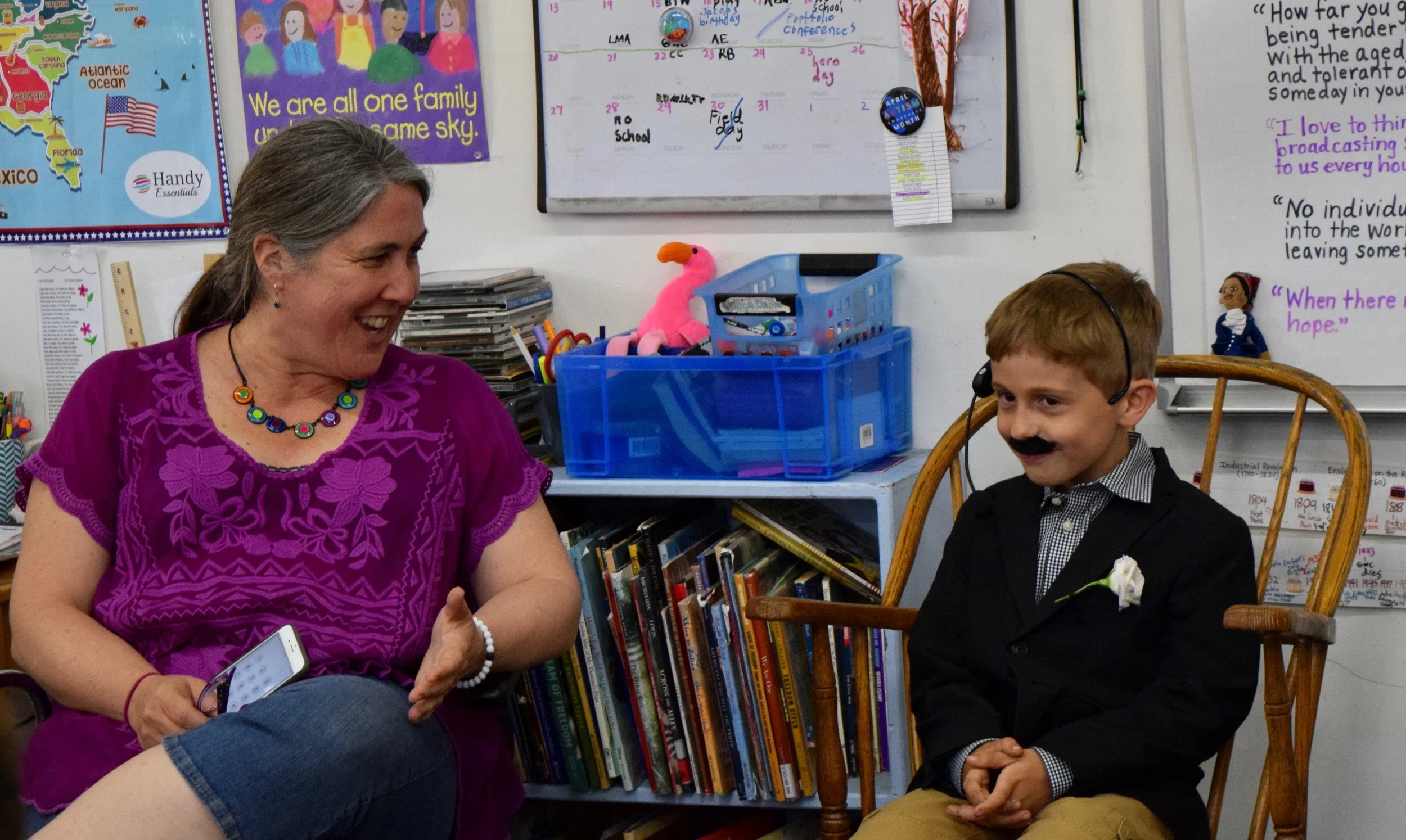 Jill and George Washington Carver.