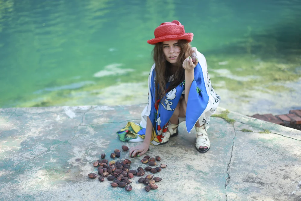 Freya in JC de Castelbajac, Acne Studios and Catbird
