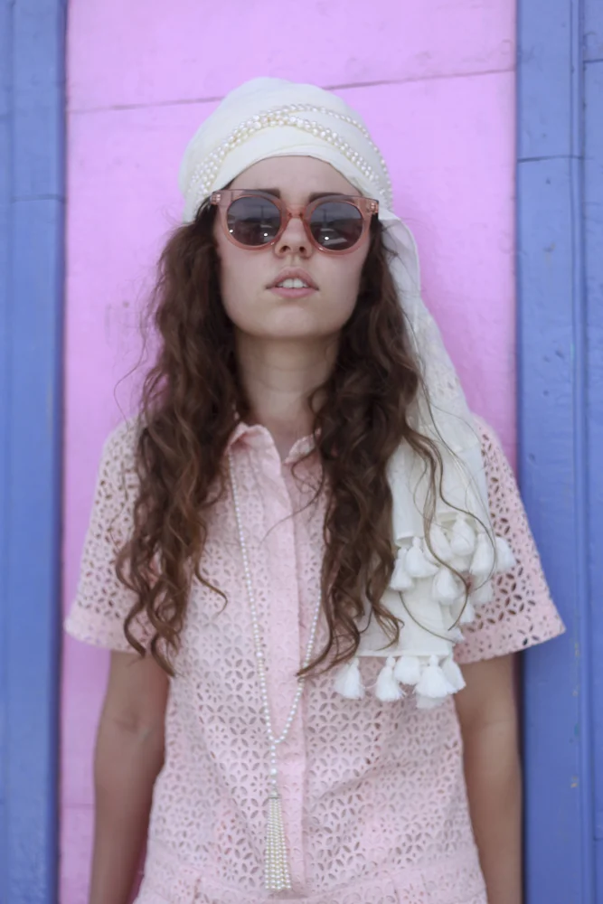 Freya in J Crew, Raen and Catbird