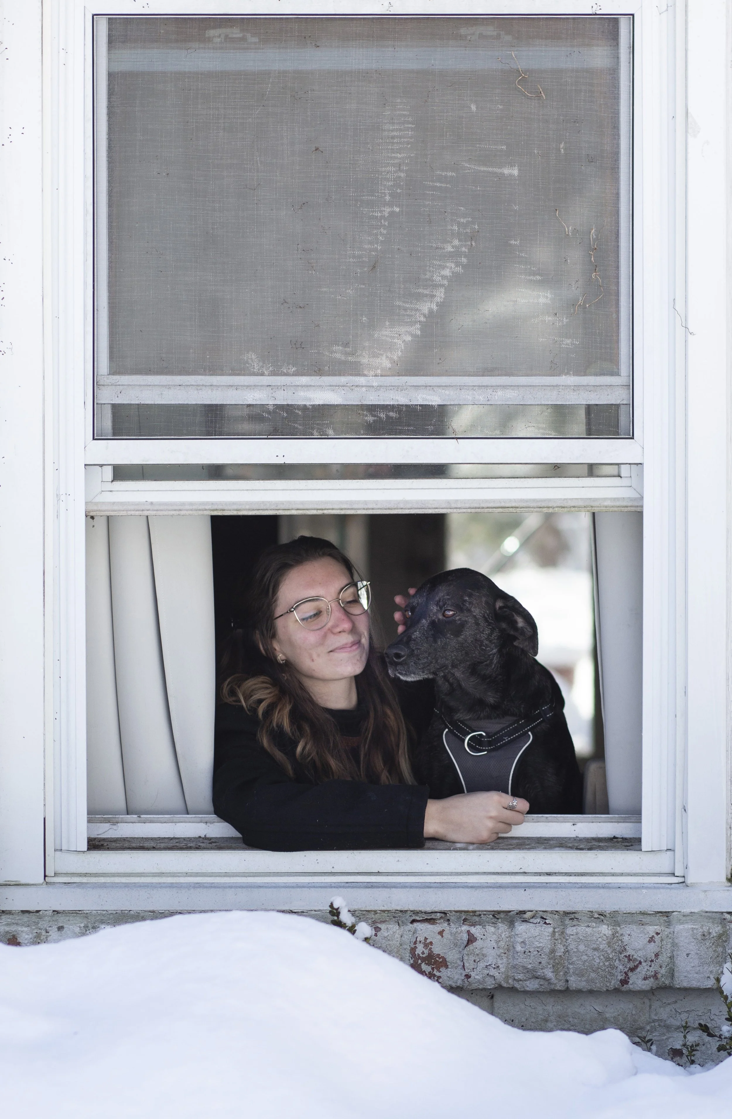  Silver at home with her dog in Middletown, New Jersey. Silver Wolf's five-year journey toward a bachelor's degree has taken her from a small private college to a community college, both in Pennsylvania, and then to the University of Massachusetts Bo