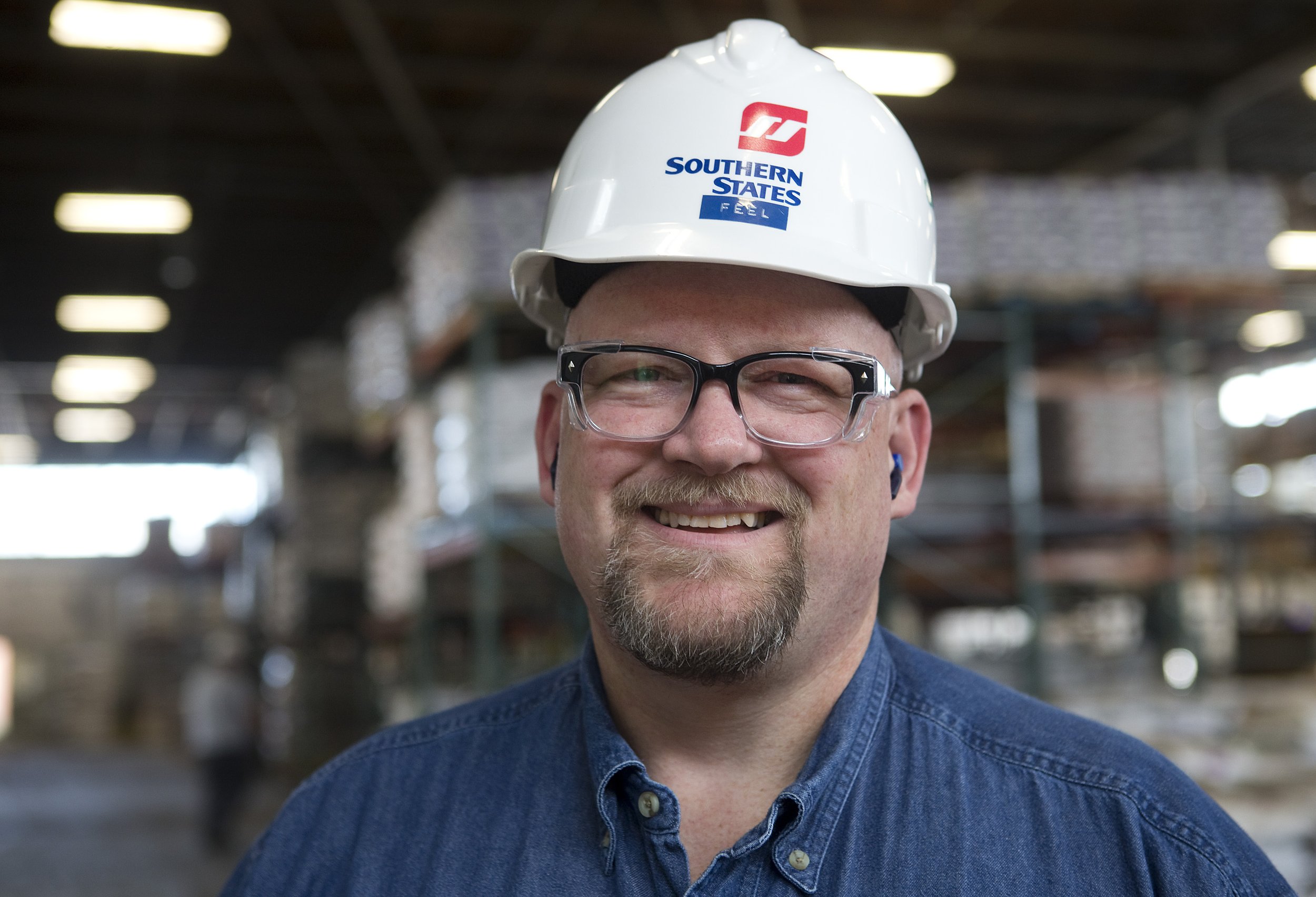  Manager Philip Brownlow for the Roanoke Feed Mill at Southern States poses inside of the warehouse on 1003 Walnut Avenue in Vinton on Tuesday, May 2, 2017. Brownlow started at the company in September of 2015. 