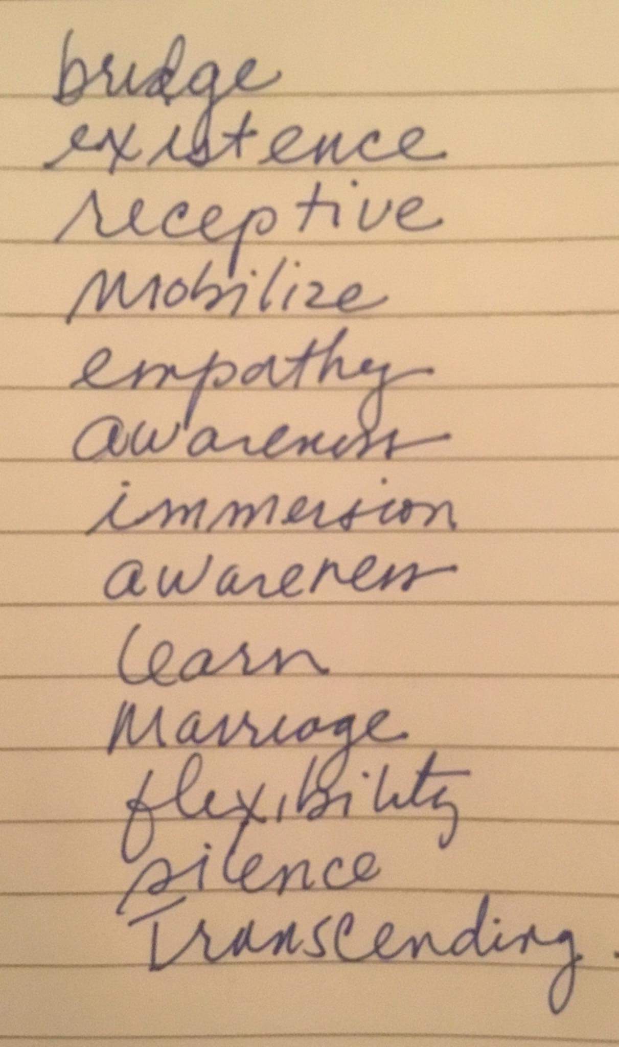 Text taken from students describing what they took from the experience facilitated at Pepón Osorio's Community Arts class at Tyler School of the Arts, Philadelphia