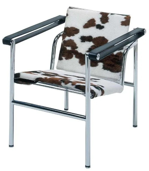 Le Corbusier Sling Chair (or "Pony" Chair, as it's called with it's mate the "Pony" Lounge, named from the hide used). The Auburn University Architecture Library has these in brown leather. Sometimes I went there just to sit in one (and scope out de…