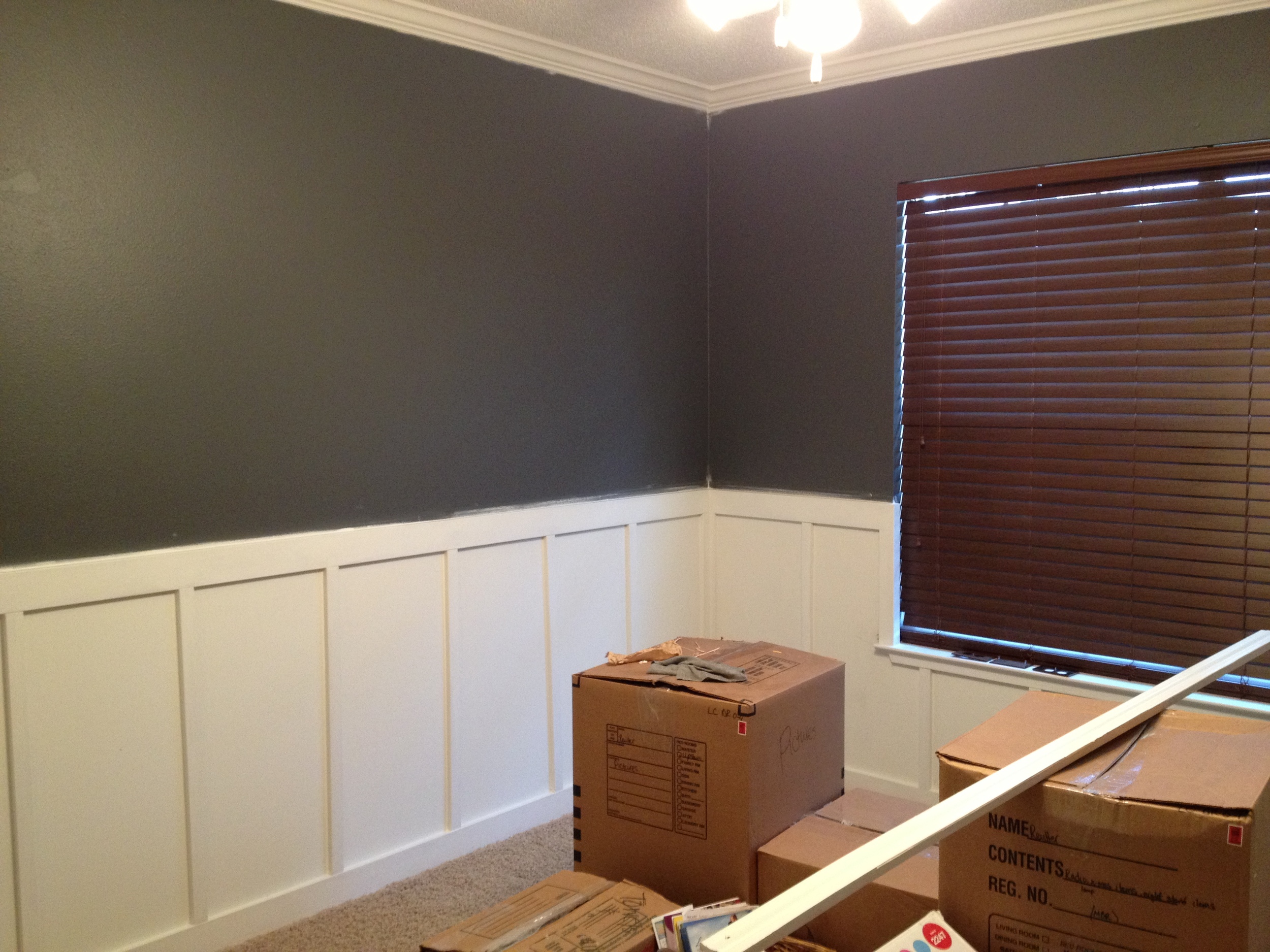 Wall color: Benjamin Moore Charcoal Slate