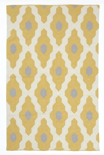 Bazaar Wool Dhurrie in Ochre - 8x10 $399