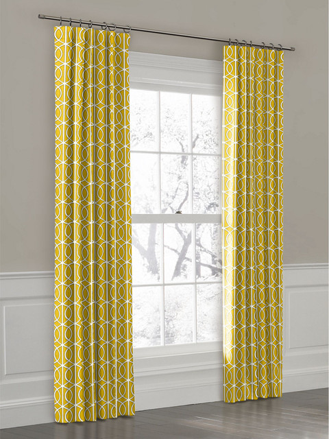 GOOD! 1. The panels fall softly to the floor. 2. The width of the panels is extended past the edge of the window; there is still plenty of window showing. 3. the rod is mounted at a nice distance above the window molding--this window is dressed , not covered.