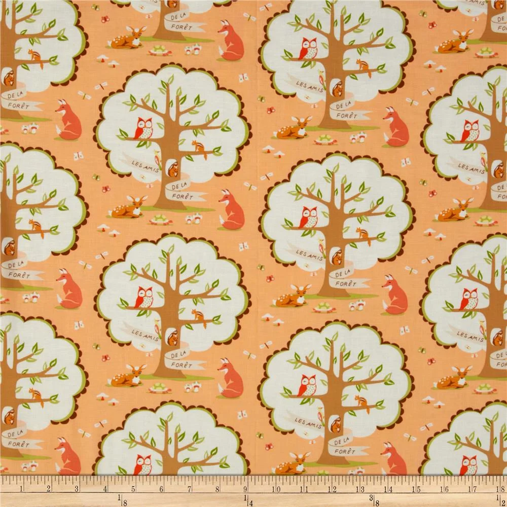 Les Amis, Fox & Trees in Peach