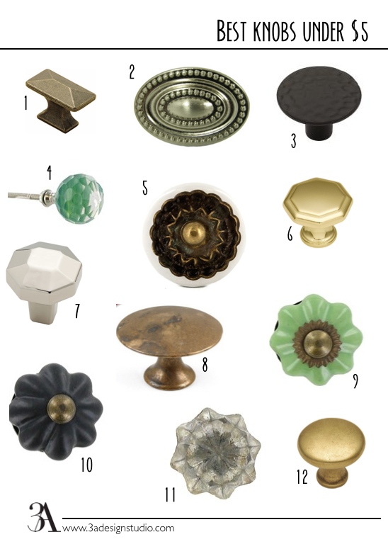 Hardware Round Up Best Furniture Knobs Under 5 3a Design Studio