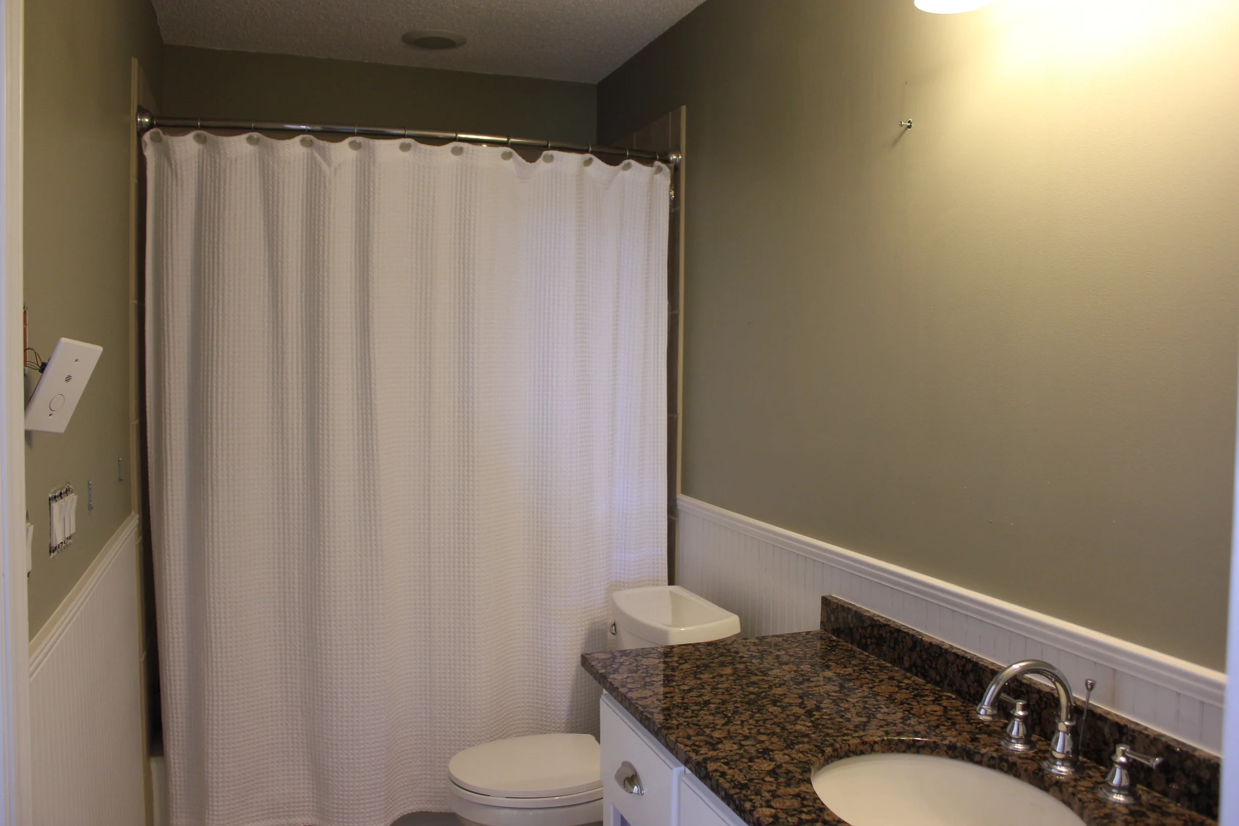 Here's a shot of the room prior to painting.  