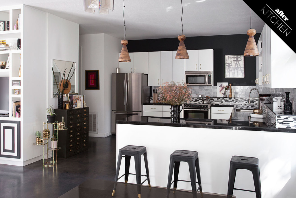 Another excellent example of what a little new paint, tile and lighting can do.