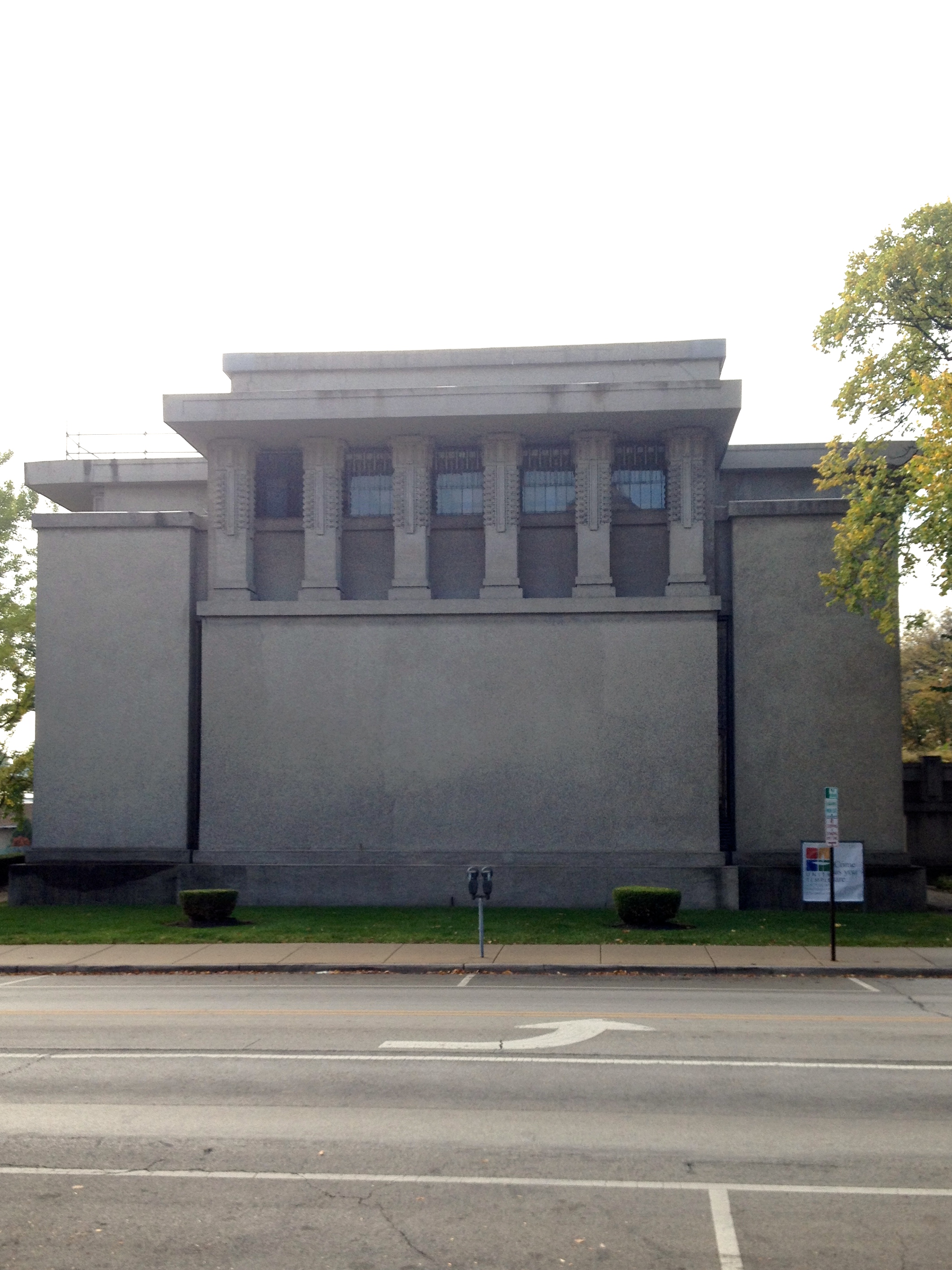 The famous Unity Temple in Oak Park