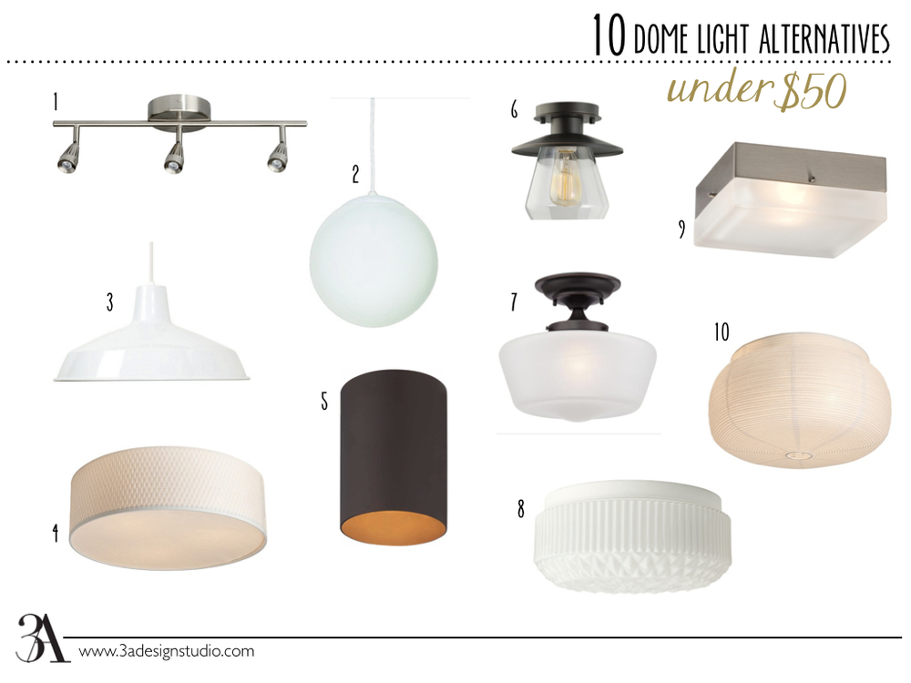 10 Dome Light Alternatives Under 50, How To Change A Light Bulb In Dome Fixture