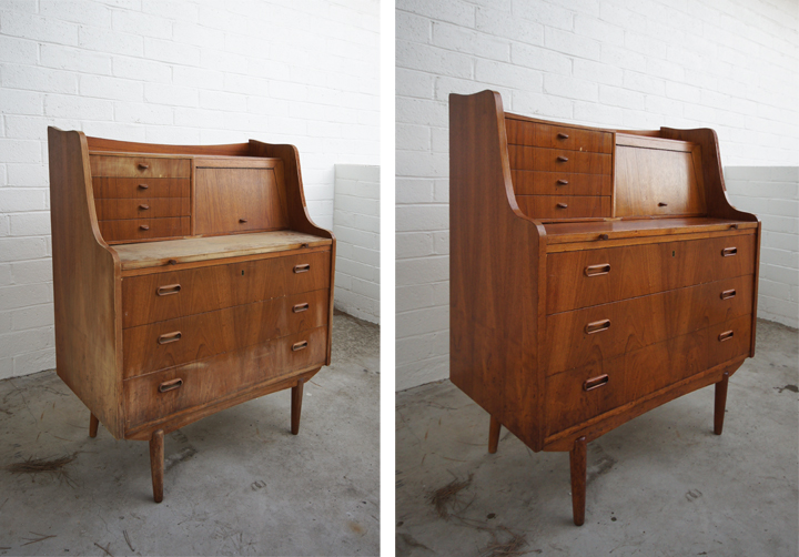 A great example and article on refinishing wood from The Brick House