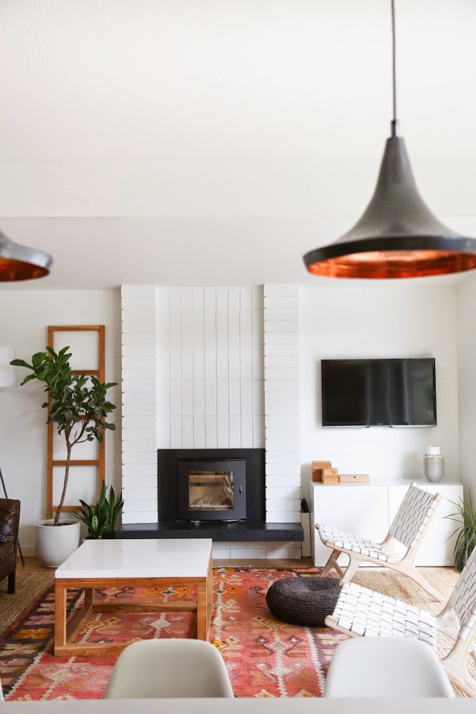 This California mid-century home embraces white. Image via A Cup of Jo .