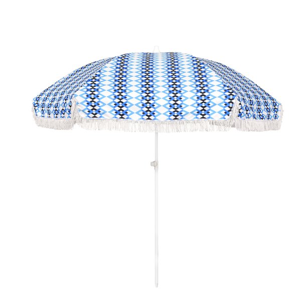 Blue print beach umbrella 
