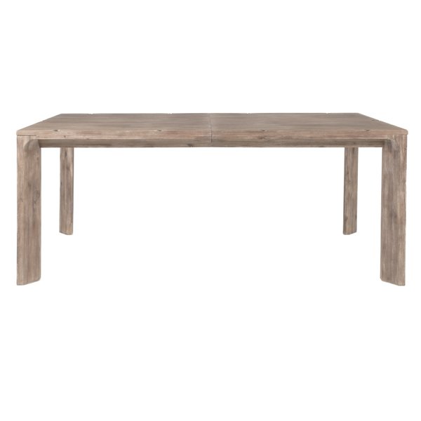 Extendable modern wood dining table