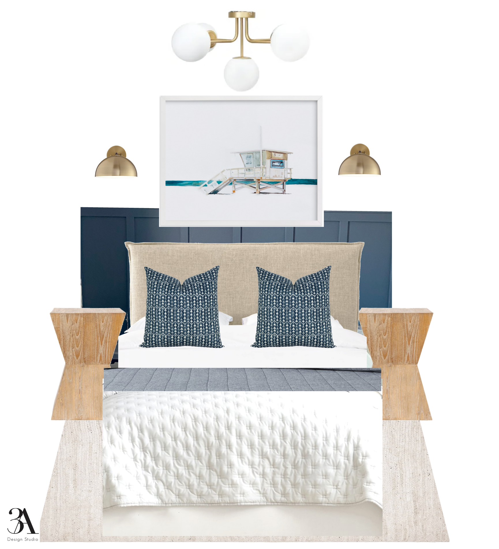 Beach condo bedroom design