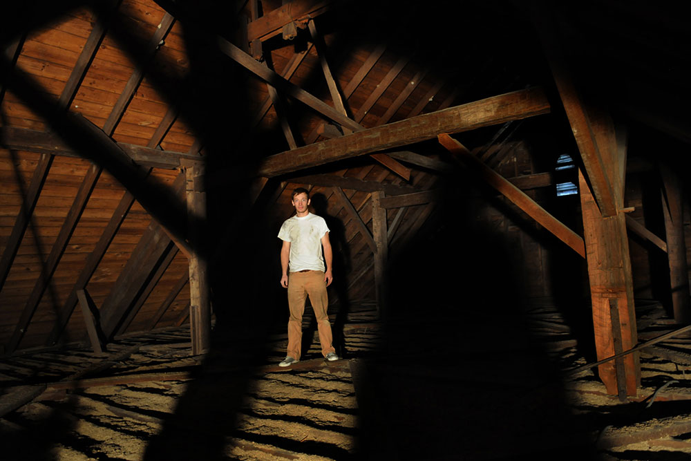 Ryan in his attic, IN