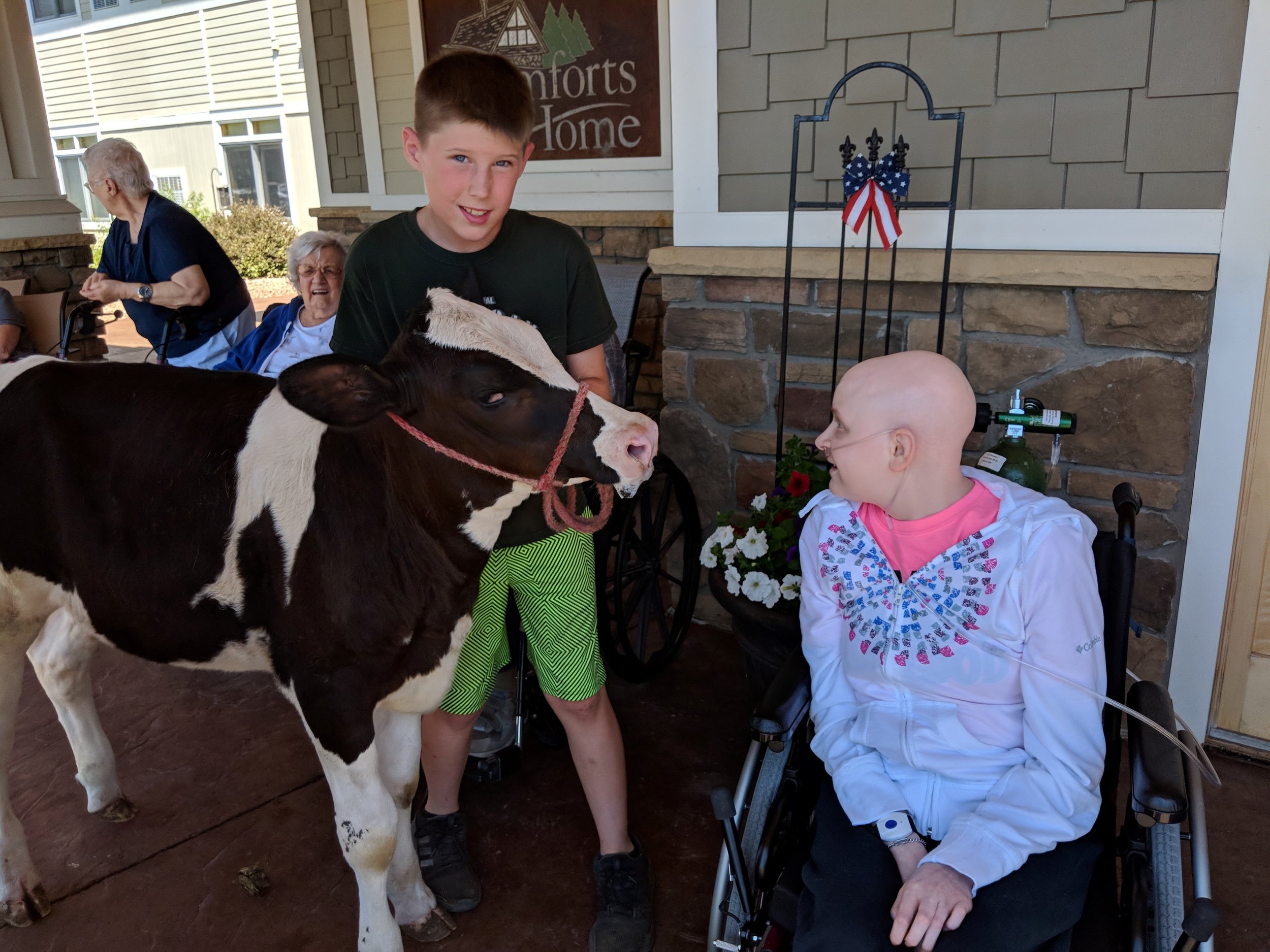 A visit from a fair calf & a donkey!! Thank you Courtney for sharing your time and animals with our tenants! 1.jpg
