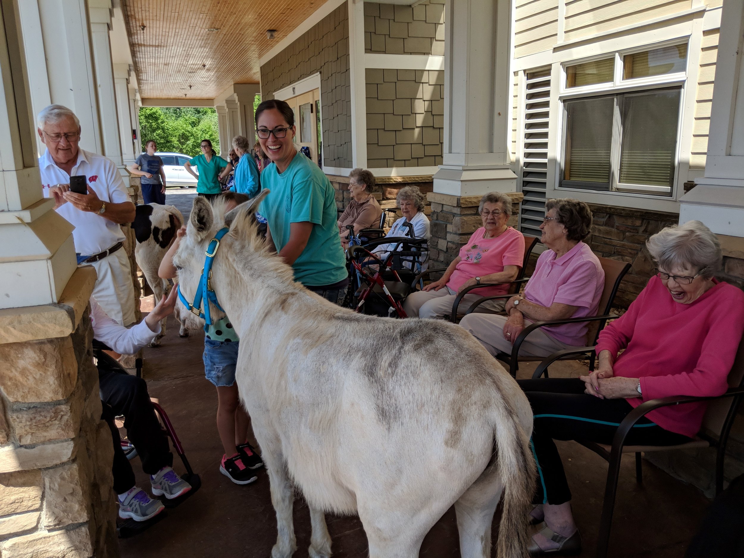 A visit from a fair calf & a donkey!! Thank you Courtney for sharing your time and animals with our tenants! 5.jpg