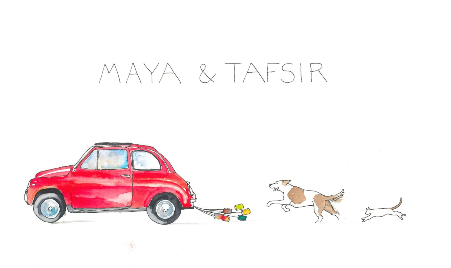 Maya is Italian and loves animals: featuring Fiat 500, Tella and Kitty. 