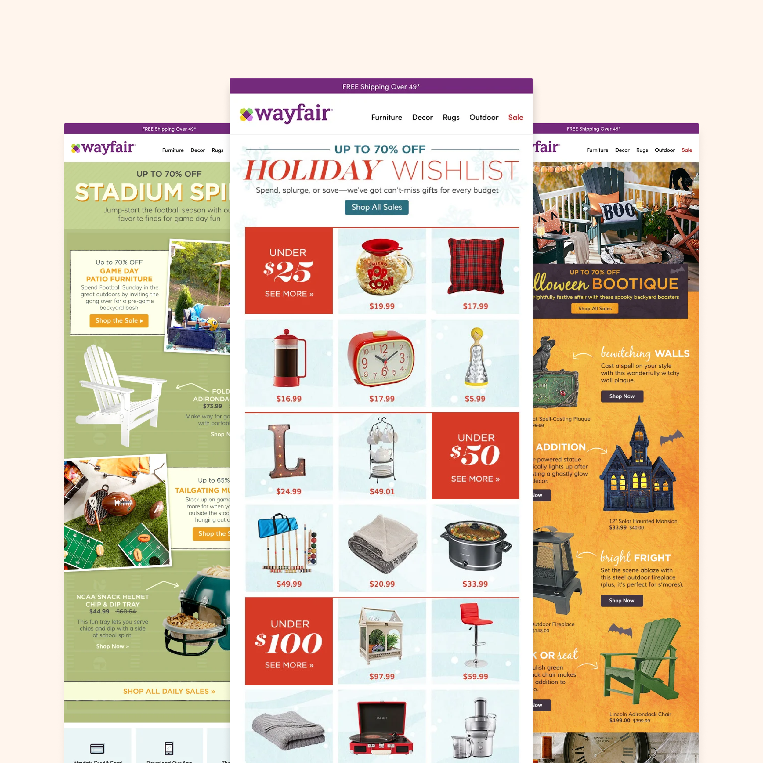 Wayfair Promotional Emails