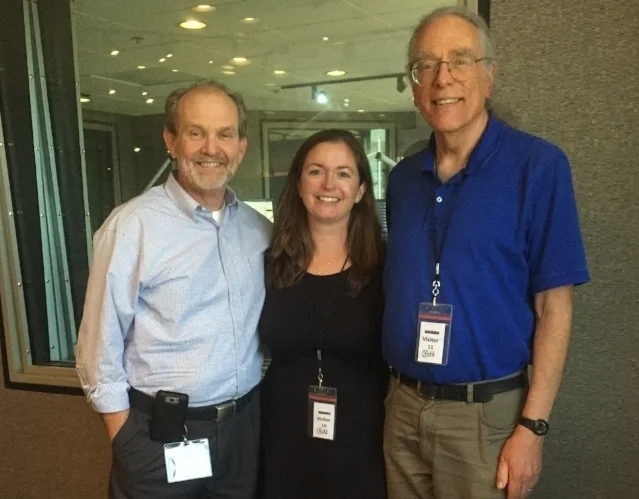  L-R - KBAQ'sSterling Beaff whom interviewed Rose French and John Steinmetz for MACP's album "What the Birds Said" the music of John Steinmetz, released August 2016. 