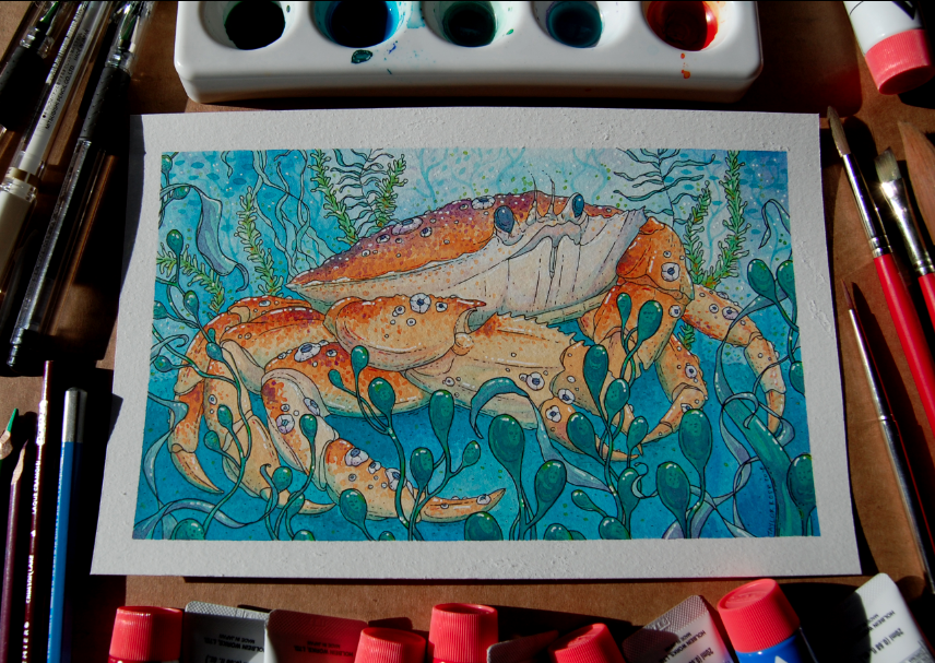 ***SOLD*** Original Crab Painting