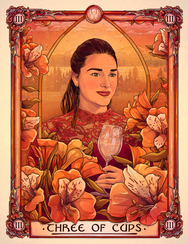 Chrissy | Three of Cups | Wynonna Earp Tarot Print