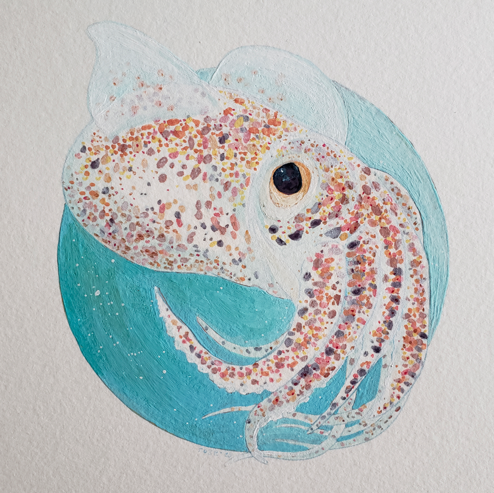 ***SOLD*** Hawaiian Bobtail Squid - Original Painting