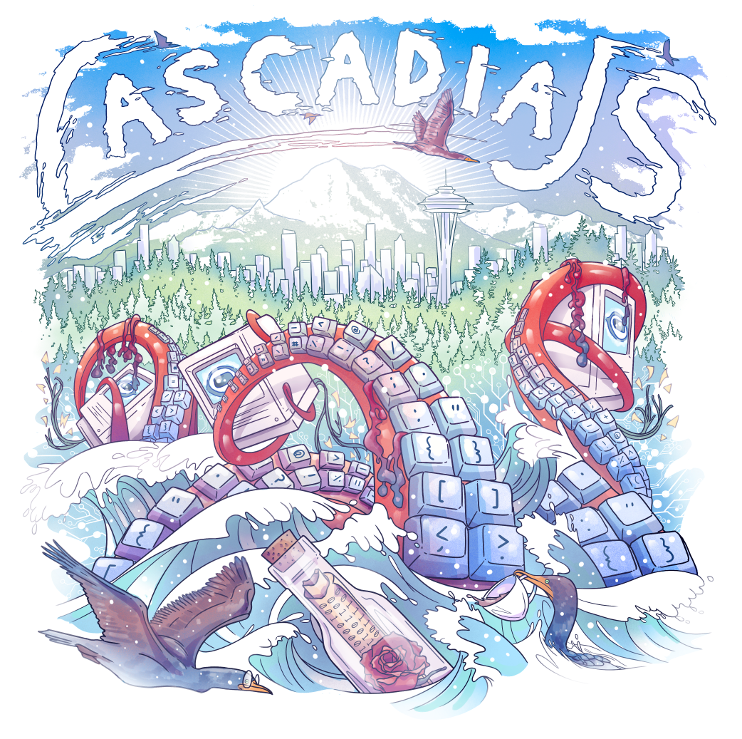   CascadiaJS    promotional poster 