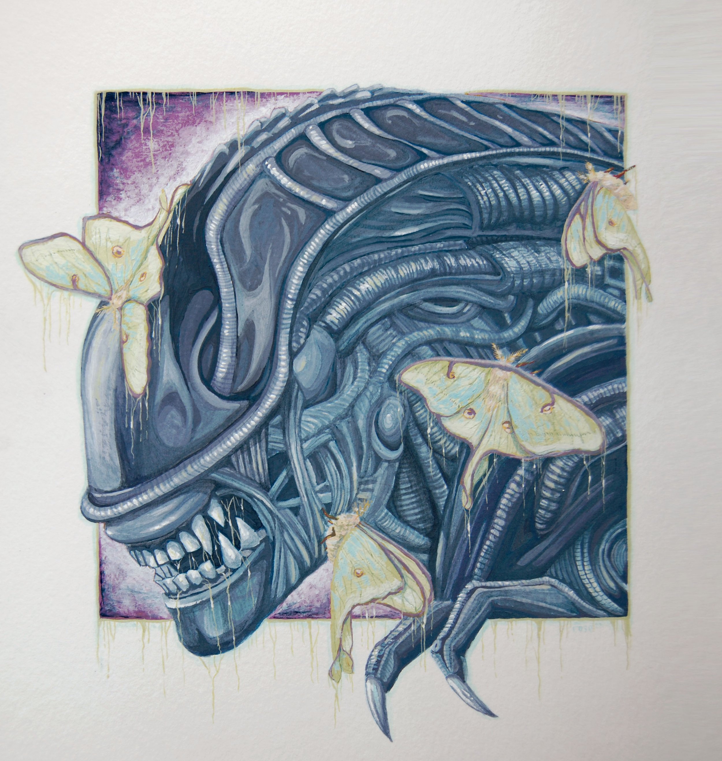   Xenomorphosis   gouache on paper 