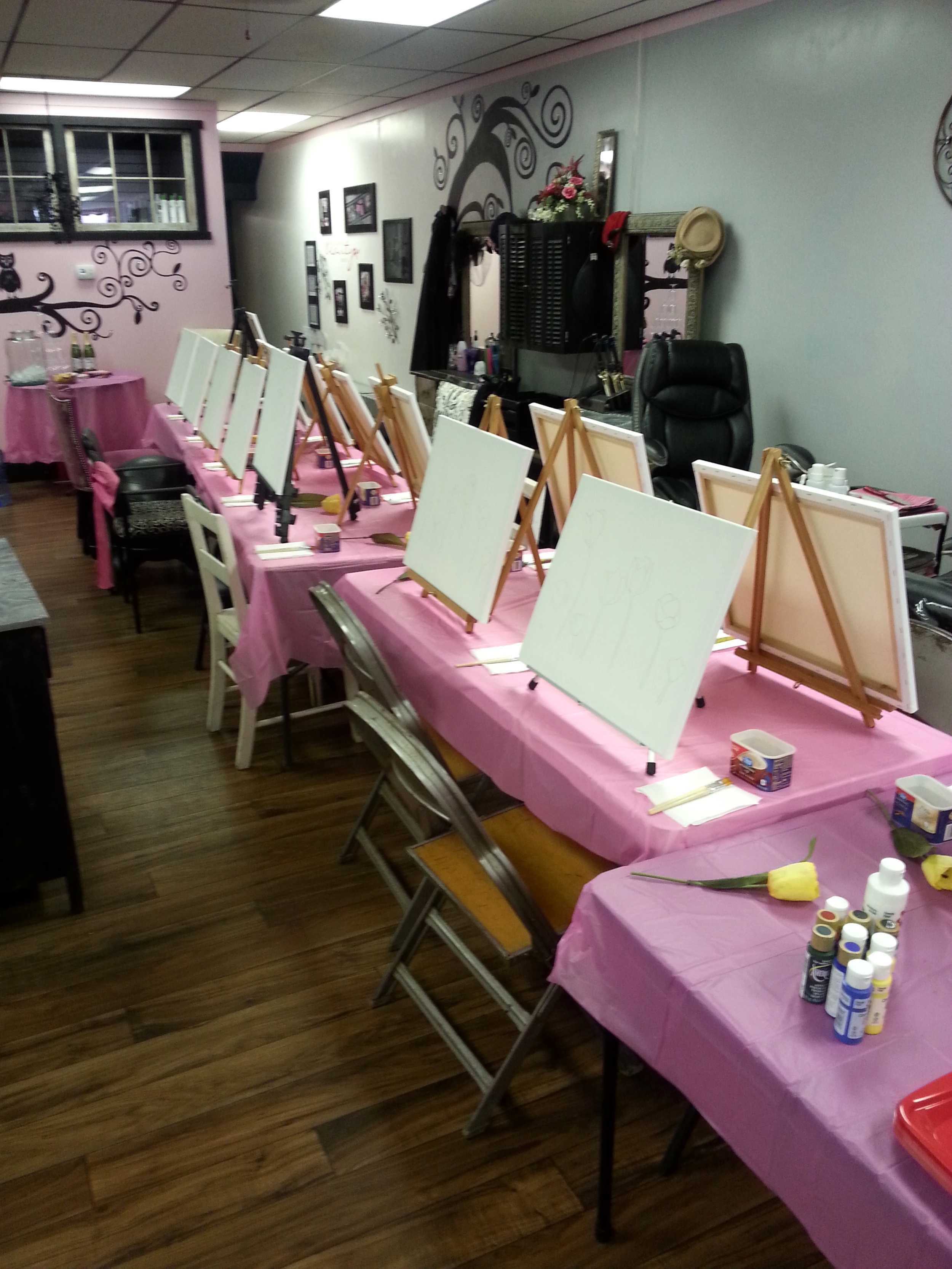 Juvenile Center - Private Canvas Paint Party - Makers Studio at 12 Points -  Sawyer