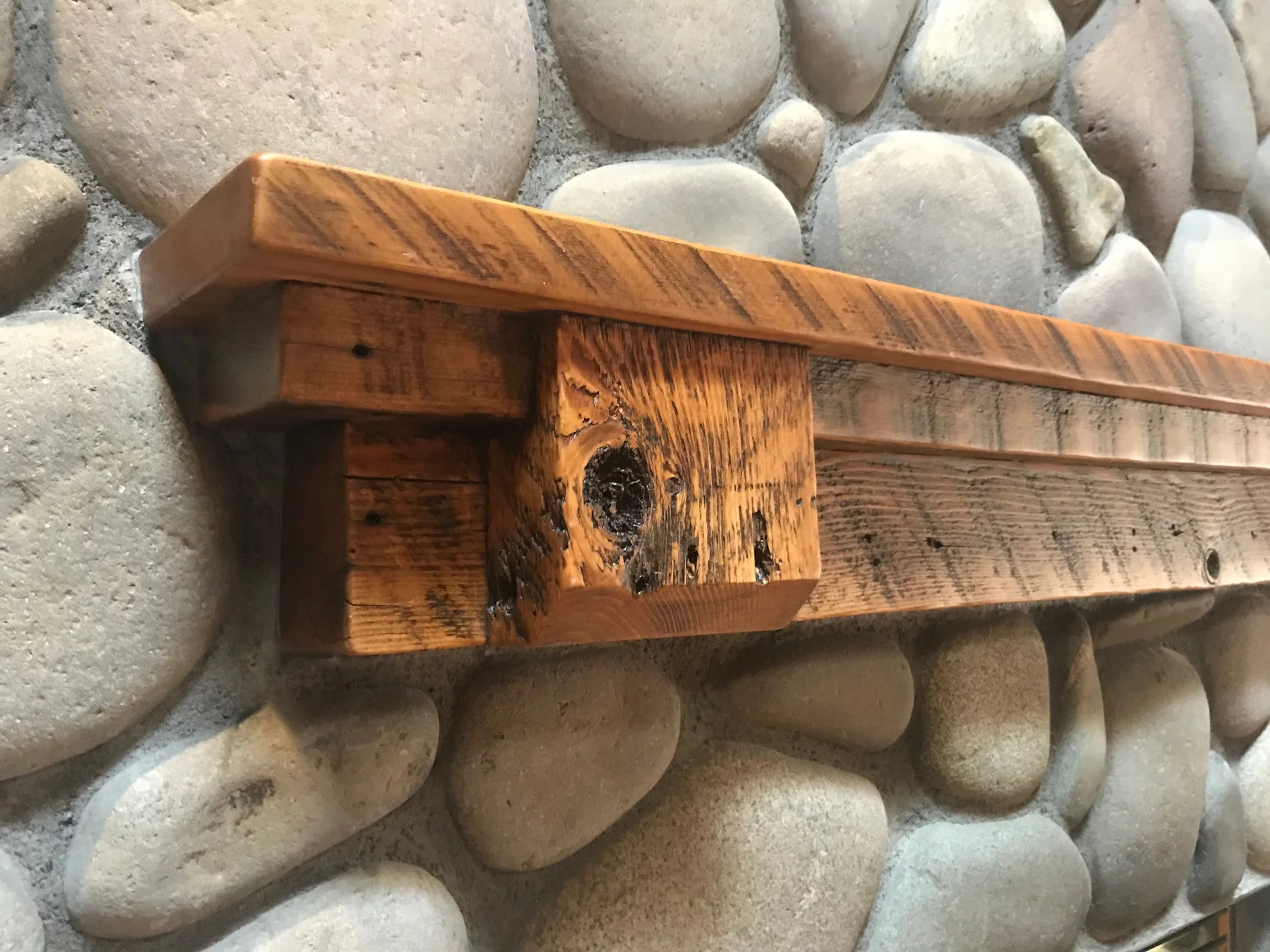 Barnwood Fireplace Mantel
