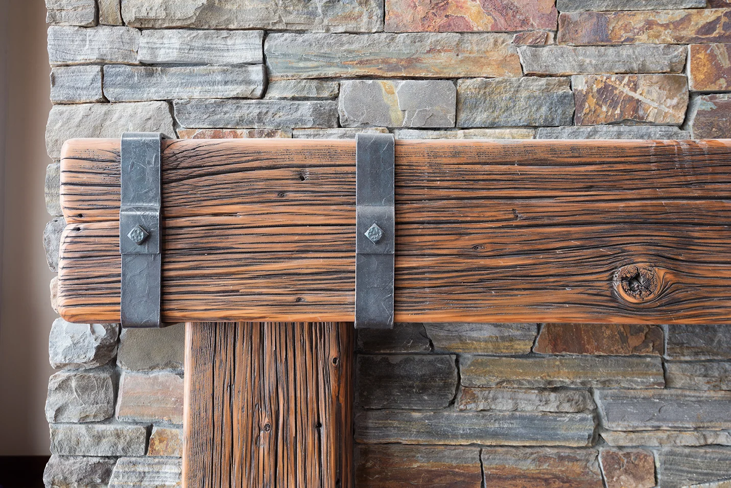 Barnwood Fireplace Mantel