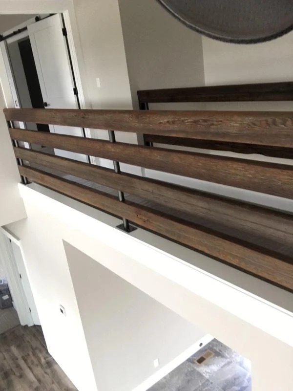 Barnwood Stairway Railing