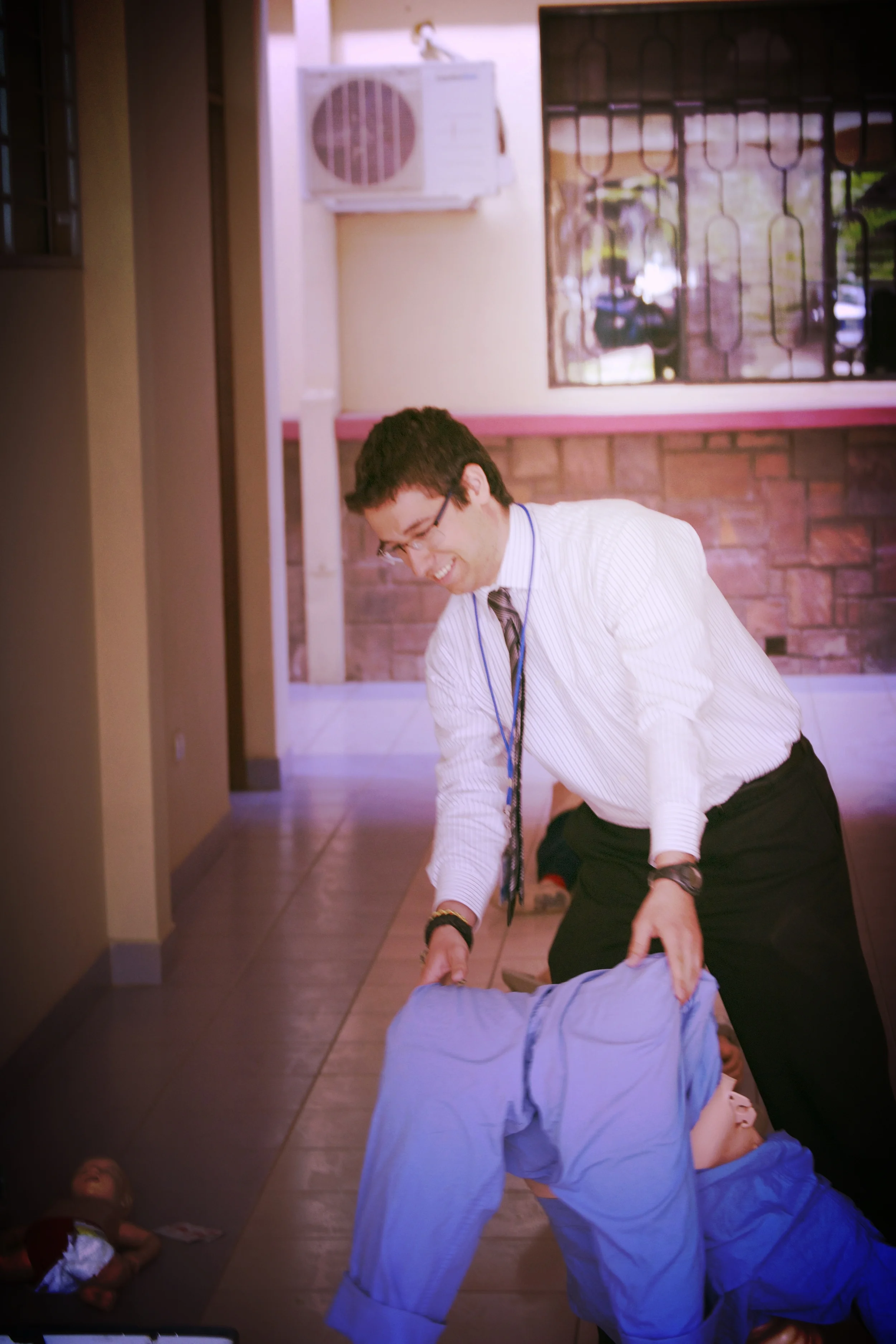 Jesse preparing for BLS teaching