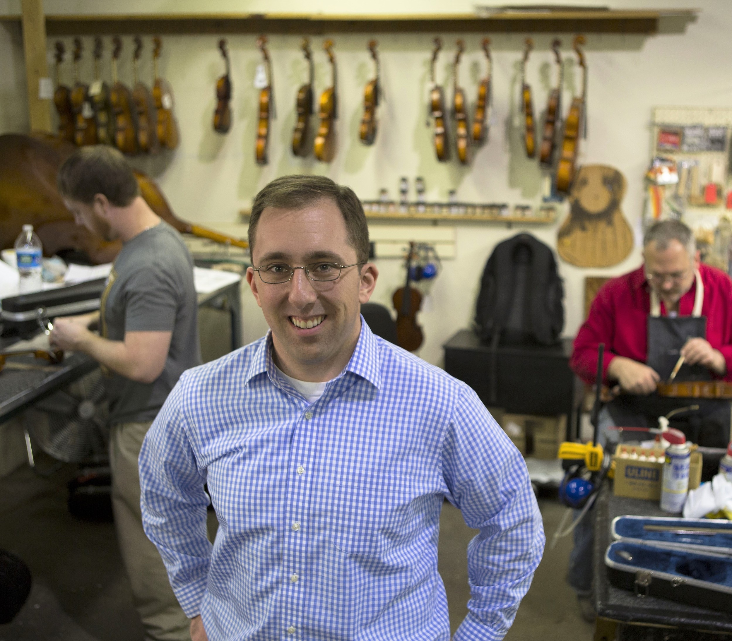 CEO Randy Shayler in Zeswitz Music's Reading, PA workshop