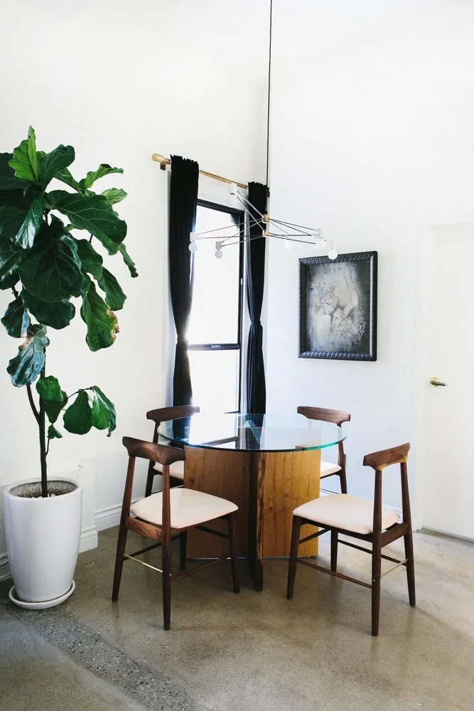 CHRIS EARL DINING TABLE AND CHAIRS