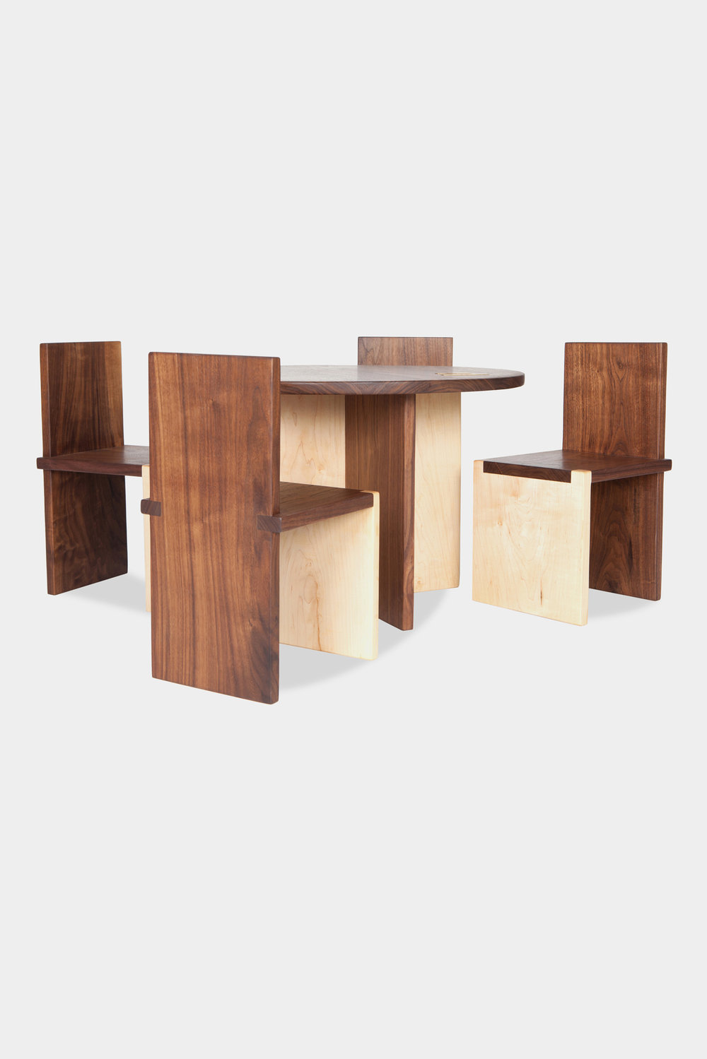 Kids Desk and Chair Set with Drawer Walnut