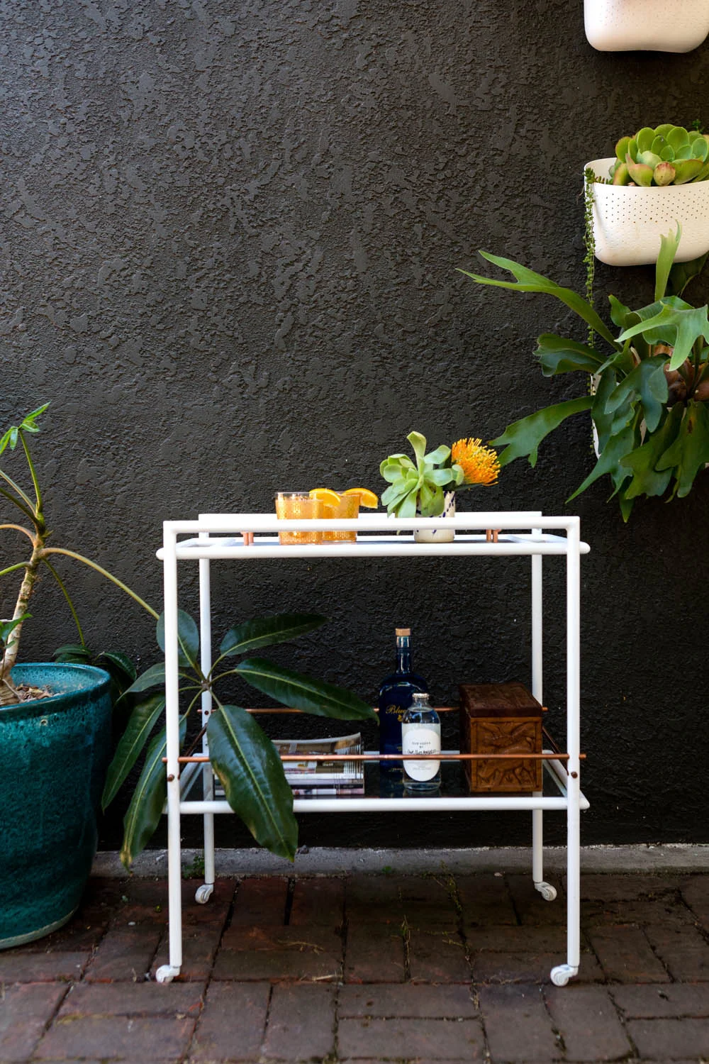 CHRIS EARL METAL BAR CART