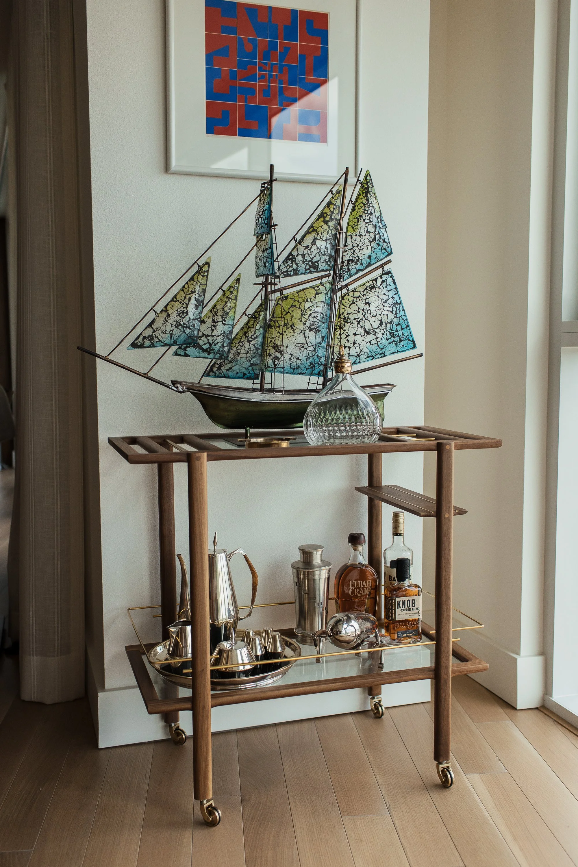 EARL Walnut Bar Cart