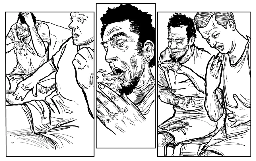 Detail from Miserable Americans 3