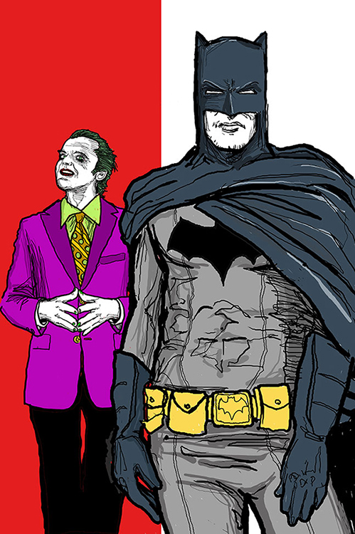 Batman and Joker Concept art